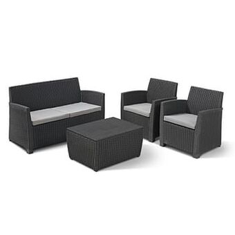 GAMMA Allibert loungeset Mia met kussenbox grafiet aanbieding