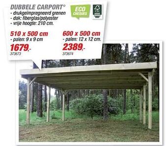 Hubo Dubbele carport aanbieding