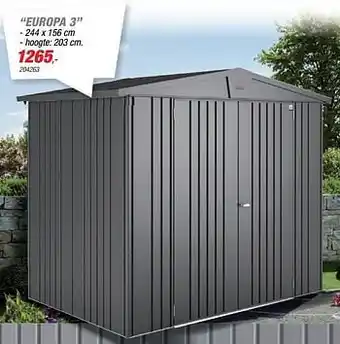 Hubo Metalen berging europa 3 aanbieding