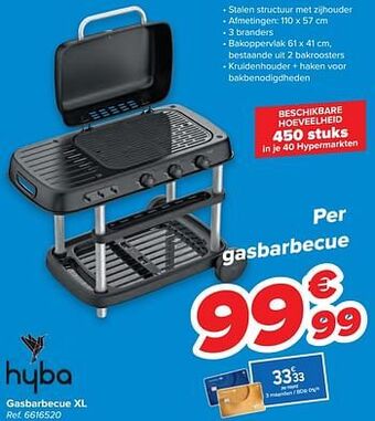 Carrefour Gasbarbecue xl aanbieding