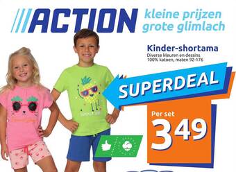 Action Kinder Shortama aanbieding