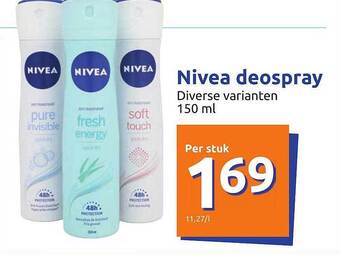 Action Nivea Deospray aanbieding