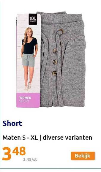 Action Short aanbieding