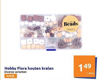 Action Hobby Flora Houten Kralen aanbieding