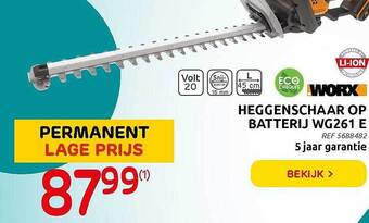 Brico Heggenschaar Op Batterij aanbieding