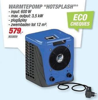 Hubo Warmtepomp hotsplash aanbieding