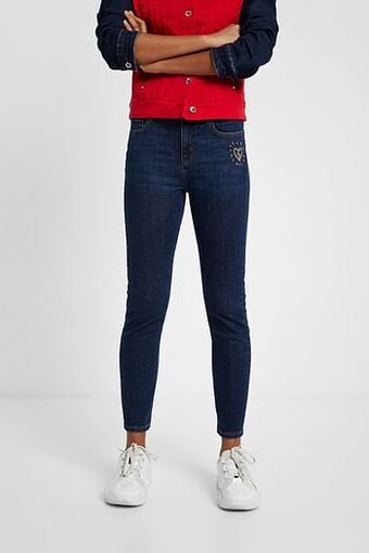 Desigual Jeans met geborduurd hart - BLUE - 32 aanbieding