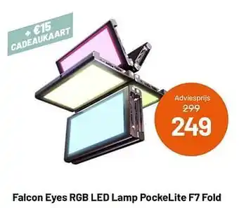 Kamera Express Falcon eyes rgb led lamp pockelite f7 fold aanbieding
