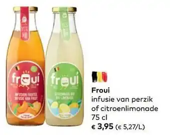 Froui infusie van perzik of citroenlimonade