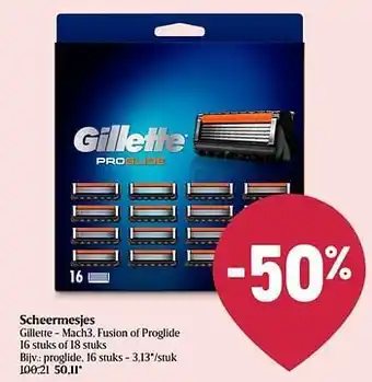 Scheermesjes gillette proglide