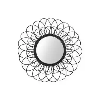 Leen Bakker HSM Collection spiegel Sunshine - zwart - 90 cm - Leen Bakker aanbieding