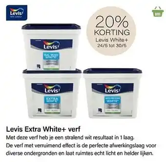 Multi bazar Levis extra white+ verf aanbieding