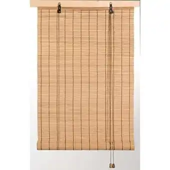 Leen Bakker Rolgordijn Bamboe - naturel - 90x130 cm - Leen Bakker aanbieding