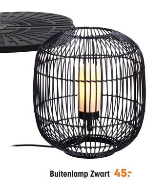 Kwantum Buitenlamp zwart aanbieding