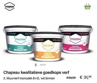Multi bazar Muurverf monodek 8+2l wit binnen aanbieding