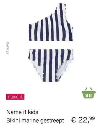 Name it kids bikini marine gestreept