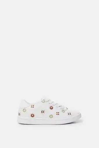 Sneakers met geborduurde mandala’s - WHITE - 41