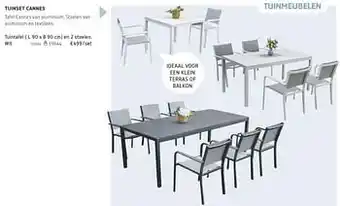 Dreamland Tuintafel en 2 stoelen wit aanbieding