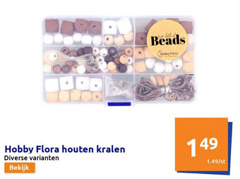 Action Hobby Flora houten kralen aanbieding