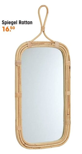 Kwantum Spiegel rattan aanbieding