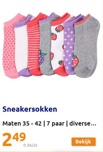 Action Sneakersokken aanbieding
