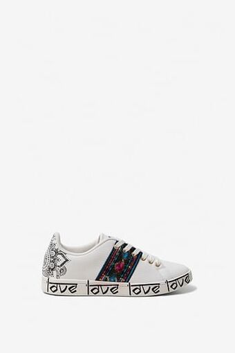 Sneakers in hindoe-stijl LOVE - WHITE - 37