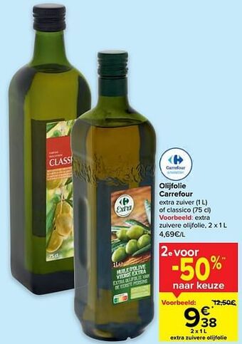 Carrefour Extra zuivere olijfolie aanbieding