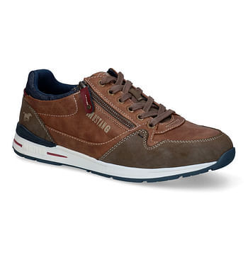 Mustang Cognac Veterschoenen promotie bij Torfs