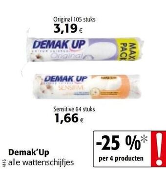 Colruyt Demak`up alle wattenschijfjes aanbieding
