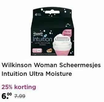 Wilkinson woman scheermesjes intuition ultra moisture