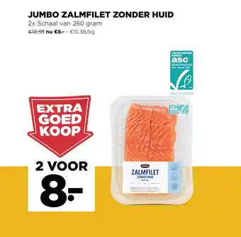 Jumbo Zalmfilet zonder huid 260g aanbieding