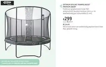 Dreamland Optimum skyline trampolineset premium zwart 50 kg aanbieding