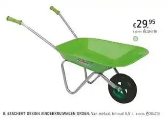 Esschert design kinderkruiwagen groen 6.5 L