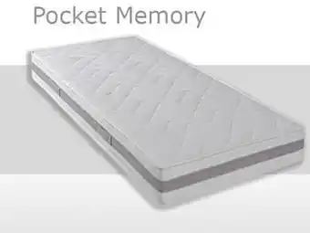 De Matrassen Gigant Matelas Jaritex Pocket memory coloris blanc et gris 180x200 aanbieding