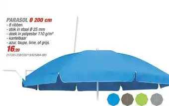 Hubo Garden Plus Parasol 200 cm aanbieding