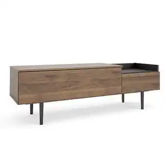Leen Bakker Dressoir Yding - walnootkleur - 42x147,2x48,1 cm - Leen Bakker aanbieding