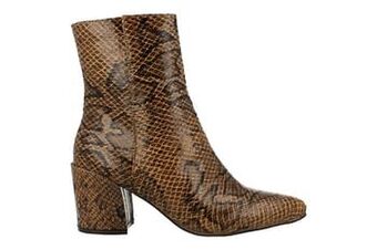 Berca Shoes Super Cracks Enkellaars Dames Trend Snakeprint - Bruin aanbieding