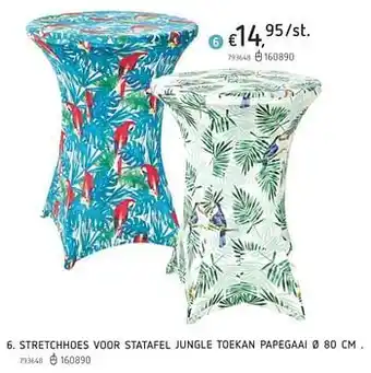 Stretchhoes voor statafel jungle toekan papegaai 80 cm