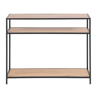 Leen Bakker Dressoir Jaxx - naturelkleur/zwart - 79x100x35 cm - Leen Bakker aanbieding
