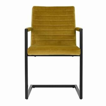 Leen Bakker HSM Collection eetkamerstoel Colorado - fluweel - geel - Leen Bakker aanbieding