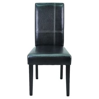 Leen Bakker Demeyere eetkamerstoel Guevara - kunstleder - zwart (2 stuks) - Leen Bakker aanbieding