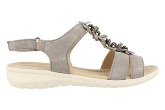 Berca Shoes Caprice Sandaal Dames Volledig Leder - Grijs aanbieding