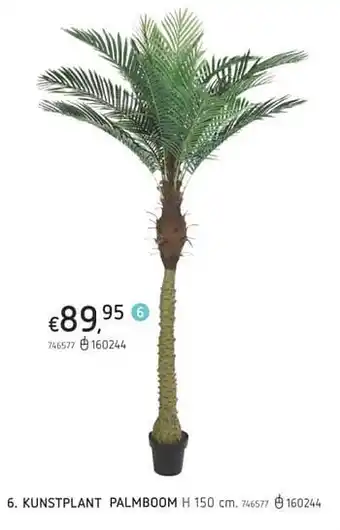 Dreamland Kunstplant palmboom 150 cm aanbieding