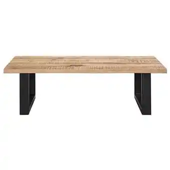 Leen Bakker Salontafel Trevor - bruin/zwart - 42x140x80 cm - Leen Bakker aanbieding