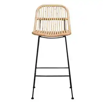 Leen Bakker Barkruk Justin - rotan - naturel - Leen Bakker aanbieding