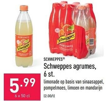 ALDI Schweppes agrumes aanbieding