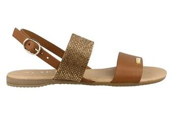 Berca Shoes Scapa Sandaal Plat Dames - Cognac aanbieding