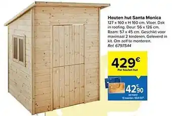 Carrefour Houten hut santa monica aanbieding