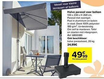 Carrefour Halve parasol voor balkon aanbieding