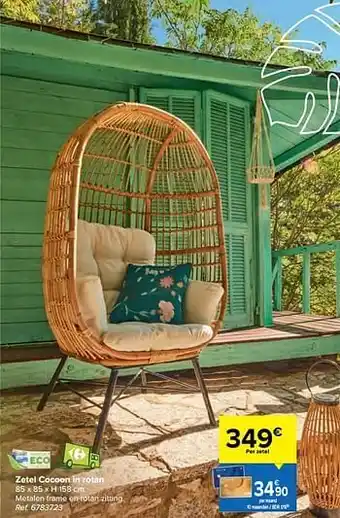 Zetel cocoon in rotan